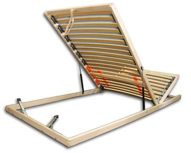 Vyklápací lamelový rošt do postele DOUBLE PRAKTIK N, 28 lamel 100 x 200 - pohled č. 1
