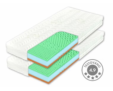 Měkká zdravotní matrace BEZVA BINGO SOFT 1+1 Zdarma, 20cm, 130kg, líná pěna - pohled č. 1