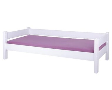 Postel se zábranou Sendy 300W, masiv smrk - bílá - pohled č. 2