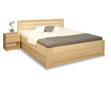 Zvýšená postel s úložným prostorem Rita, 160x200, 180x200, masiv buk - pohled č. 2