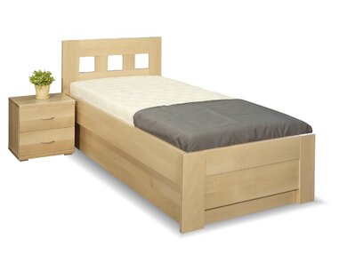 Zvýšená postel s úložným prostorem Rocco, 90x200, 80x200, masiv buk - pohled č. 2