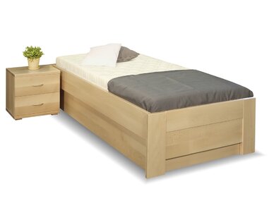 Zvýšená válenda s úložným prostorem Rocco, 90x200, 80x200, masiv buk - pohled č. 2