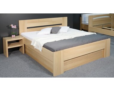 Zvýšená postel s úložným prostorem Matěj, 160x200, 180x200, masiv buk - pohled č. 4