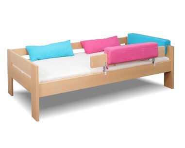 Postel se zadní zábranou Lukáš, 80x200, 90x200, masiv buk - pohled č. 1