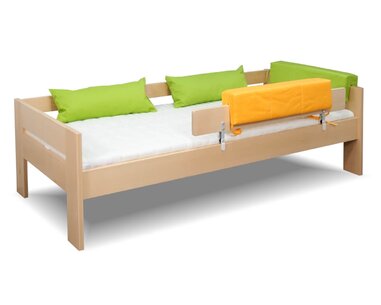 Postel se zadní zábranou Lukáš, 80x200, 90x200, masiv buk - pohled č. 2