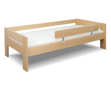 Postel se zadní zábranou Lukáš, 80x200, 90x200, masiv buk - pohled č. 3