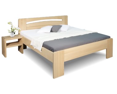 Zvýšená postel z masivu Riči, 180x220, masiv buk - pohled č. 1