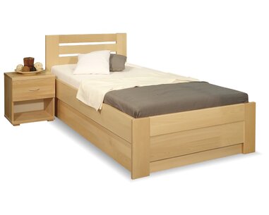 Zvýšená postel s úložným prostorem Rita, 90x220, masiv buk - pohled č. 2