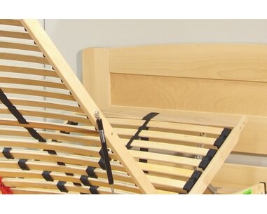 Postel z masivu s úložným prostorem Justina, 90x210cm, masiv buk - pohled č. 3