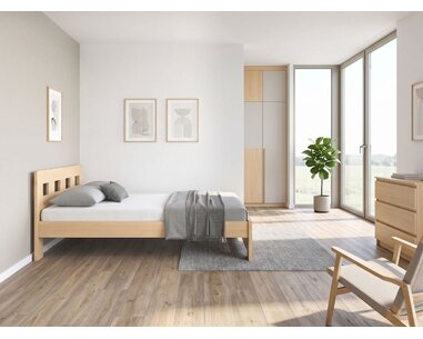 Dřevěná postel s roštem Barča, 120x200, masiv buk - pohled č. 3
