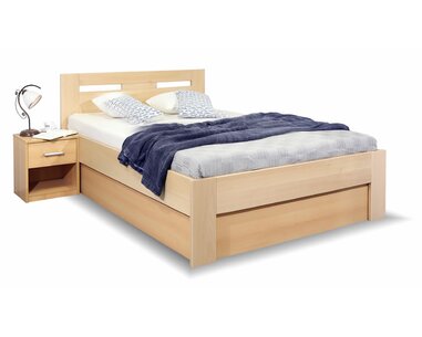 Postel s úložným prostorem SENÁTOR 120x200, masiv buk - pohled č. 1