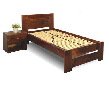 Jednolůžková postel s roštem Jirka, 80x200, 90x200, masiv smrk - pohled č. 3