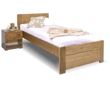 Jednolůžková postel Mark, masiv smrk, 80x200, 90x200 - pohled č. 1
