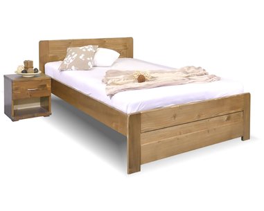 Jednolůžková postel Mark, masiv smrk, 120x200 - pohled č. 1
