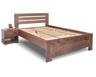 Zvýšená postel z masivu Rita, masiv smrk, 140x200 - pohled č. 2