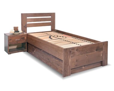 Zvýšená postel s úložným prostorem Rita, masiv smrk, 80x200, 90x200 - pohled č. 2