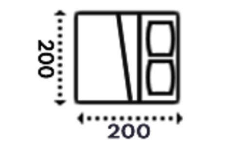 Postele 200x200 skladem