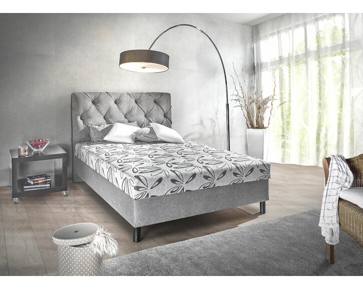 Vysoká čalouněná postel MODO s úložným prostorem, 80x200cm - pohled č. 4