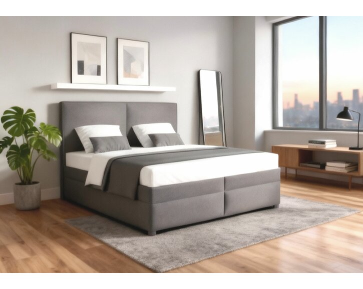 Americká postel boxspring MARCO 200x200, s úložným prostorem - pohled č. 2