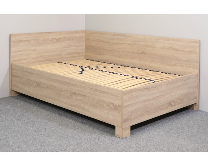 Rohová zvýšená postel Relita, s úložným prostorem, 120x200 - pohled č. 6
