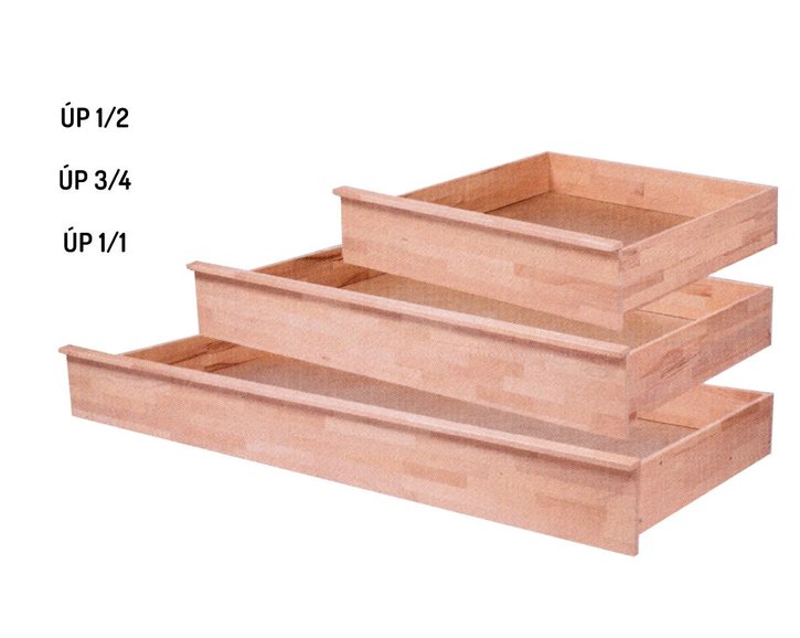 Úložný prostor 1/2, masiv buk, 20 cm - pohled č. 2