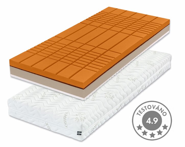 Tvrdší zdravotní matrace LEONIDAS, 18cm, 150 kg, kokos - pohled č. 1