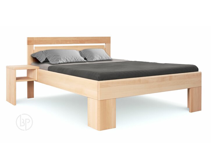 Dřevěná postel OMEGA 2, masiv buk - pohled č. 1